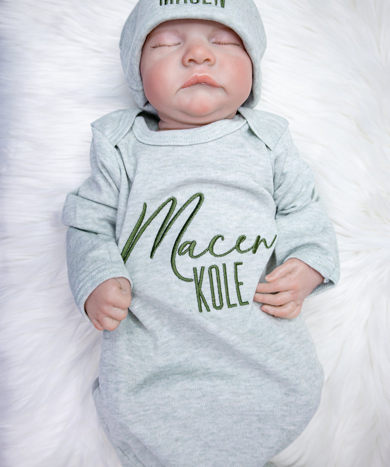 Personalized Baby Gown & Hat