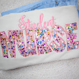Sequins Student Nurse Sweatshirt