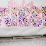 Sequins Student Nurse Sweatshirt