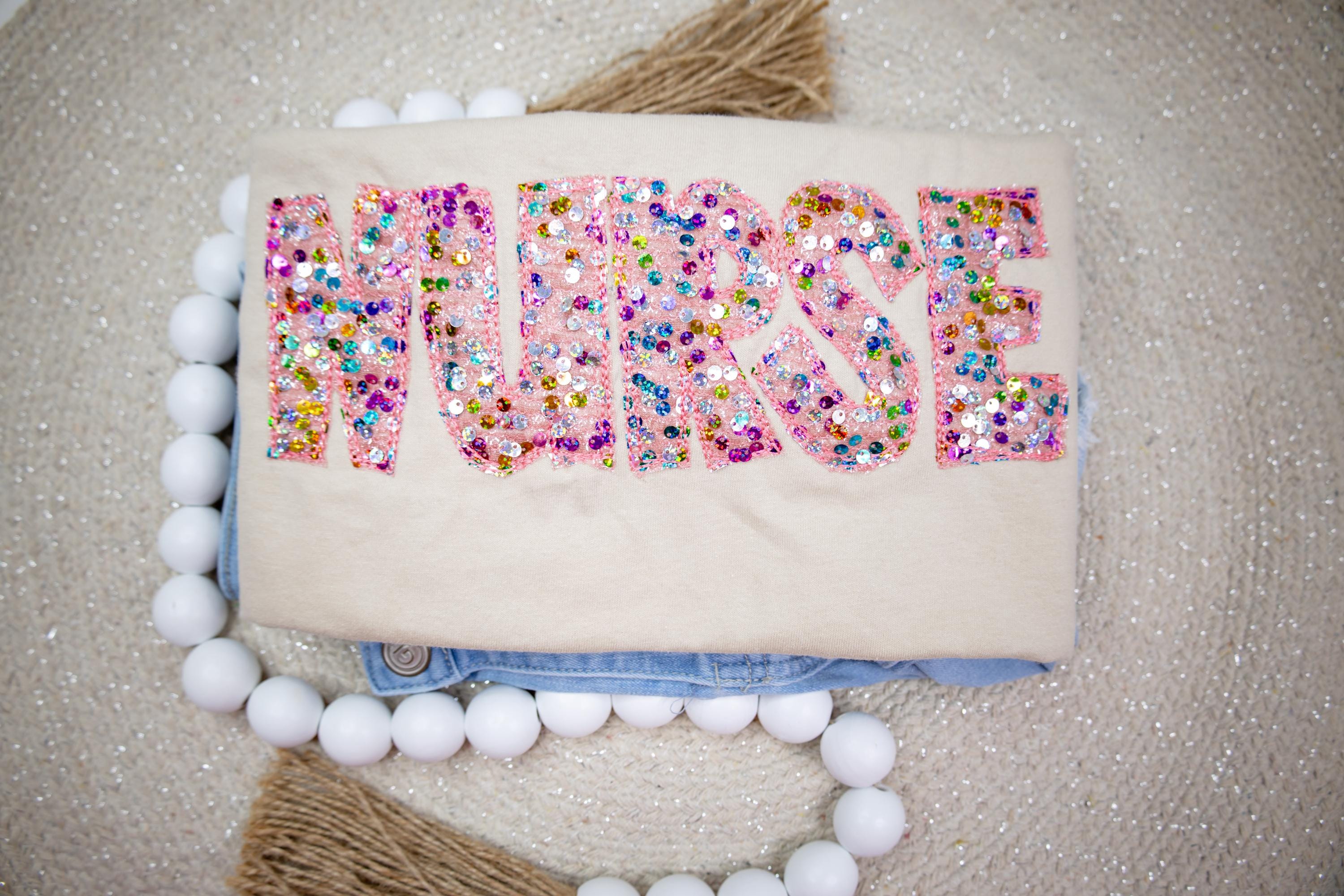 Sequins Nurse Sweatshirt